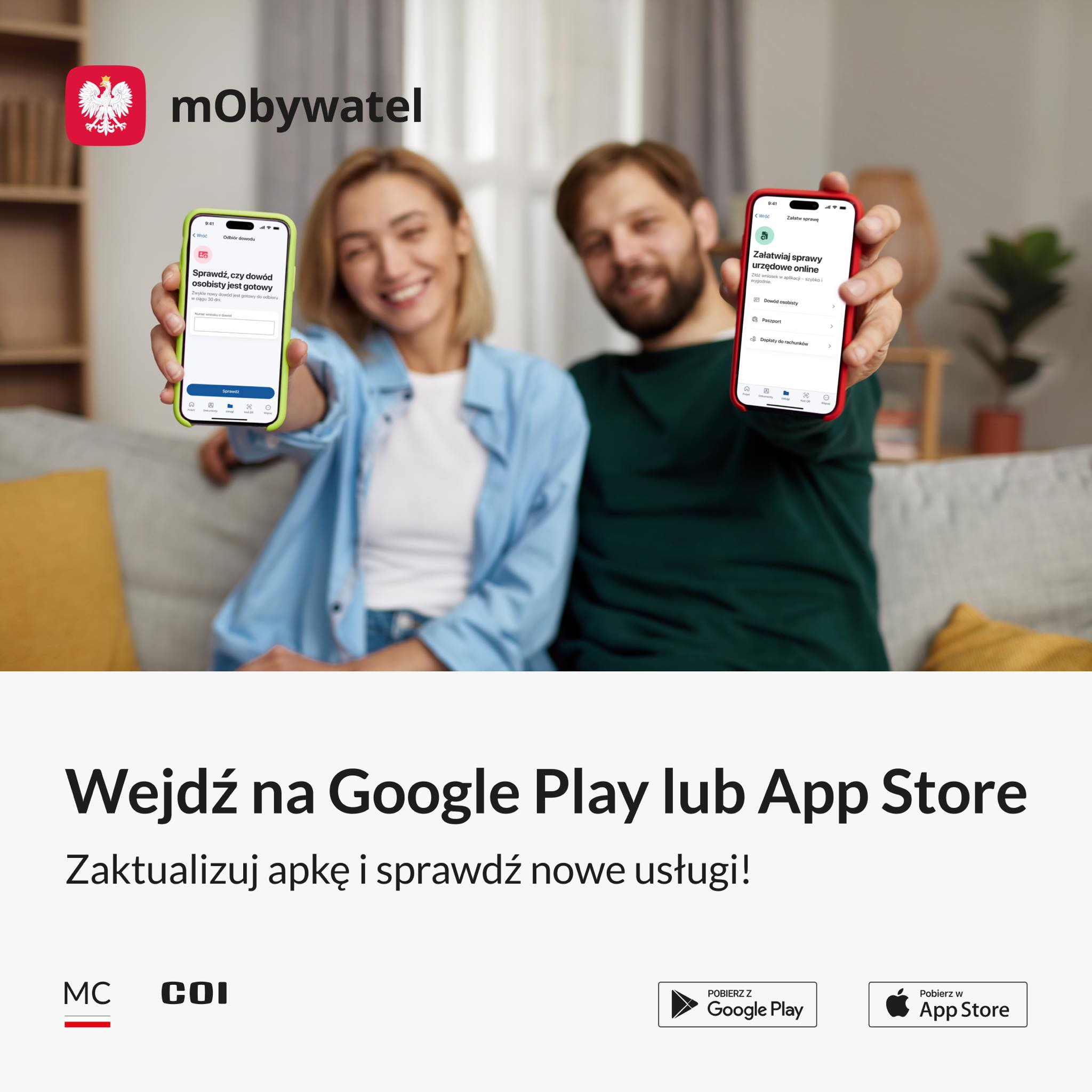 Aktualizacja aplikacji mObywatel